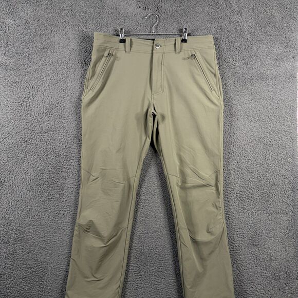 Kuhl Pants Mens 36x32 Green Transcendr Cargo Water Resistant Outdoor Hiking - Picture 1 of 16